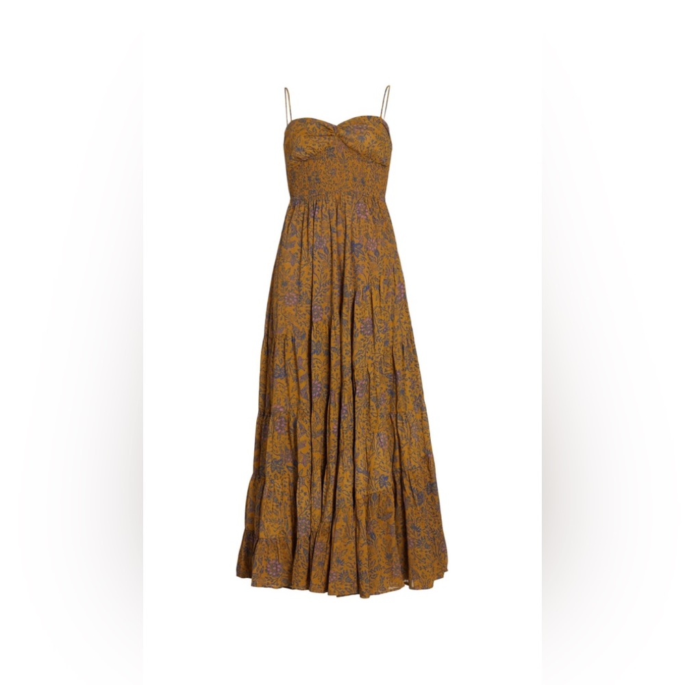 Free People Mustard Floral Maxi Dress - Picture 6 of 13